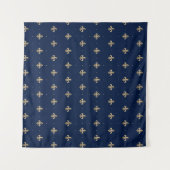 Luxurie Gold Fleur de Lis Navy Wandkleed (Voorkant (horizontaal))