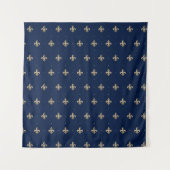 Luxurie Gold Fleur de Lis Navy Wandkleed (Voorkant)