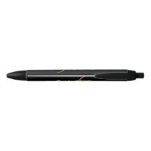  Luxurie Gold Monogram Elegant Typografie Zwarte Inkt Pen (Achterkant)