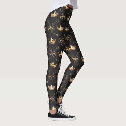 Luxurie Gold Queen Crown Leggings (Rechts)