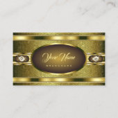 Luxurie gouden gekleurde patronen voor neushoorns visitekaartje (Voorkant)