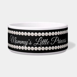 Luxurie Parels Chic Personalized Princess Pet Voerbakje