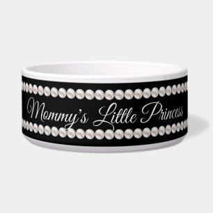 Luxurie Parels Chic Personalized Princess Pet Voerbakje