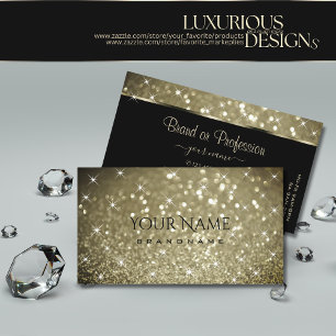 Luxurie Platinum Glitter Luminous Stars Elegant Visitekaartje