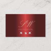 Luxurie Red Gold Sparkle Diamonds Monogram Visitekaartje (Voorkant)