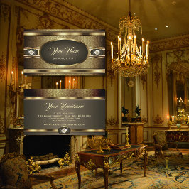 Luxurie Shimmery Diamonds met goudeffecten Visitekaartje