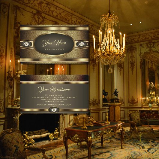 Luxurie Shimmery Diamonds met goudeffecten Visitekaartje