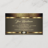 Luxurie Shimmery Diamonds met goudeffecten Visitekaartje (Achterkant)