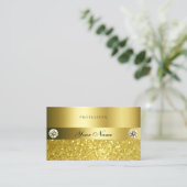 Luxurie Shimmery Glitter Diamonds Luminous Gold Visitekaartje (Staand voorkant)
