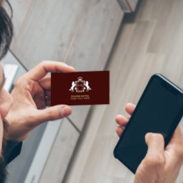 Luxurie White Royal Crest | Initiaal op Bourgogne Visitekaartje