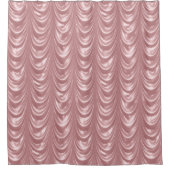 Luxurieachtig meisje roze roze Faux Scalloped Sati Douchegordijn (Voorkant)