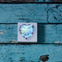 Luxurieblauw Faux Diamond Heart Shaped