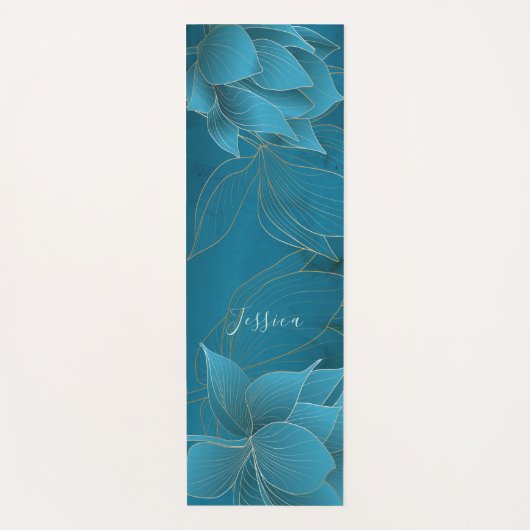 Luxuriegoud en turquois Persoonlijk Yoga Mat (Voorkant)
