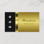 Luxuriegoud en zwart met Shimmery Rhinestones Visitekaartje (Voorkant)