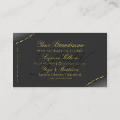 Luxuriegrijs met Chic Gold Border en Monogram Visitekaartje (Achterkant)