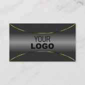 Luxuriegrijs met Shimmery Gold Border en Logo Visitekaartje (Voorkant)