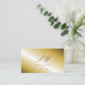 Luxuries Gold Silver Sparging Diamonds Initialen Visitekaartje (Staand voorkant)