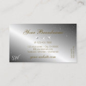 Luxuries Gold Silver Sparking Diamonds Monogram Visitekaartje (Achterkant)