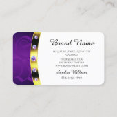 Luxuries Gold White en Paarse Monogram Diamonds Visitekaartje (Achterkant)