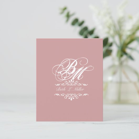 Luxurieus Classic Elegant Navolging Monogram (Staand voorkant)