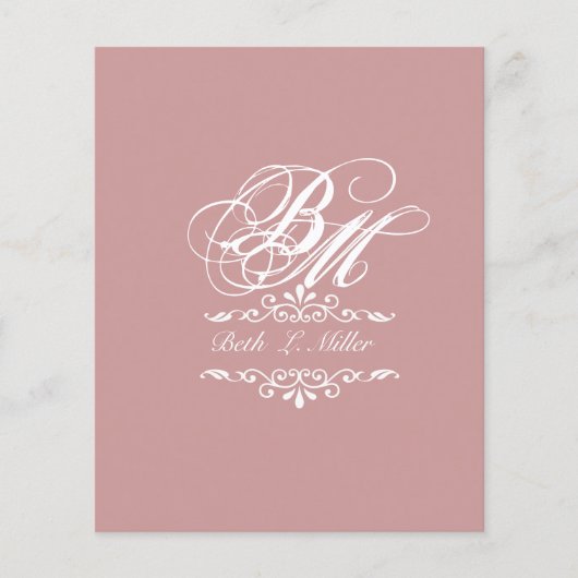 Luxurieus Classic Elegant Navolging Monogram (Voorkant)