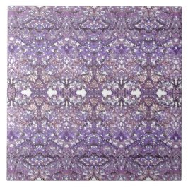 Luxurieus, elegant lactpatroon in vervaagd-lila tegeltje