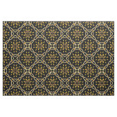 Luxurieus Gold Black Moroccan Arabesque Pattern Stof (Fat Quarter)