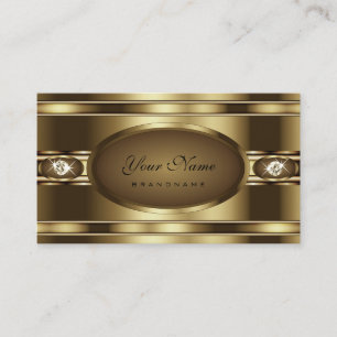 Luxurieus Gold-effect met Noble Faux Rhinestones Visitekaartje