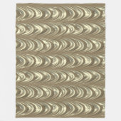 Luxurieus Gold Ruched Satin Scalloped Pattern Fleece Deken (Voorkant)