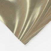 Luxurieus Gold Ruched Satin Scalloped Pattern Fleece Deken (Hoek)