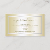 Luxurieus goud en zilver met Tiny Rhinestone Visitekaartje (Achterkant)