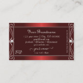 Luxurieus monogram met reservediamanten visitekaartje (Achterkant)