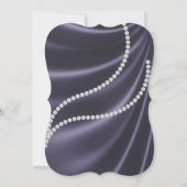 LUXURIEUS PAARS SATIN DIAMOND ELEGANT WEDING KAART (Achterkant)