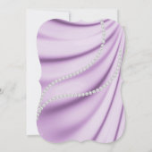 LUXURIEUS PAARS SATIN DIAMOND FLORAL WEDING KAART (Achterkant)