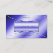 Luxurieus Royal Blue met Silver Decor Stylish Visitekaartje (Voorkant)