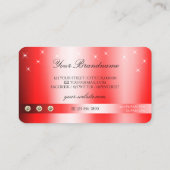Luxurieus Ruby Red Glitter Sparkle Stars Monogram Visitekaartje (Achterkant)