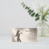 Luxurieus Sandy Brilliant Dancing Girl Silhouette Visitekaartje (Staand voorkant)