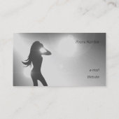 Luxurieus Sandy Brilliant Dancing Girl Silhouette Visitekaartje (Achterkant)