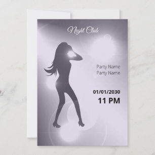 Luxurieus Violet Brilliant Dancing Girl Silhouette Kaart