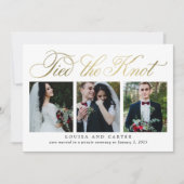 Luxurieuze aankondiging van het bruiloft in script (Voorkant)