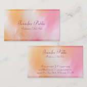 Luxurieuze Abstracte kunst Trendy Colorful Chic Visitekaartje (Voorkant / Achterkant)