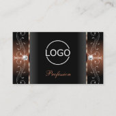 Luxurieuze Black Brown Squiggings Jewels met Logo Visitekaartje (Voorkant)