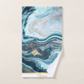 LUXURIEUZE BLAUWE OCEAAN, GEÏNSPIREERD MARBLE TOWE BAD HANDDOEK (Handdoek)