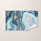 LUXURIEUZE BLAUWE OCEAAN, GEÏNSPIREERD MARBLE TOWE BAD HANDDOEK (Handdoek)