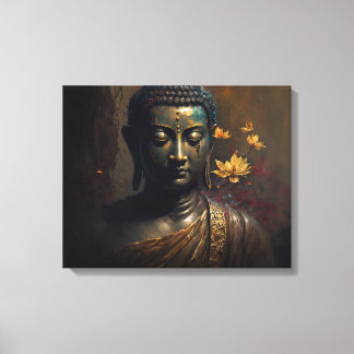 Luxurieuze boeddha Portret Painting Canvas Afdruk