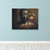 Luxurieuze boeddha Portret Painting Canvas Afdruk (Insitu (Houten vloer))