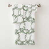 LUXURIEUZE BOTANISCHE SAGE GROENE HAMPTON TOWEL SE BAD HANDDOEK (Insitu)