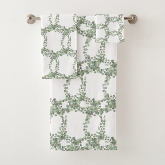 LUXURIEUZE BOTANISCHE SAGE GROENE HAMPTON TOWEL SE BAD HANDDOEK (Insitu)