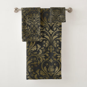 LUXURIEUZE BRONZE PATTERNEN TOWEL SET BAD HANDDOEK
