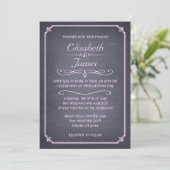 Luxurieuze Chalkboard Wedding Invitations Kaart (Staand voorkant)